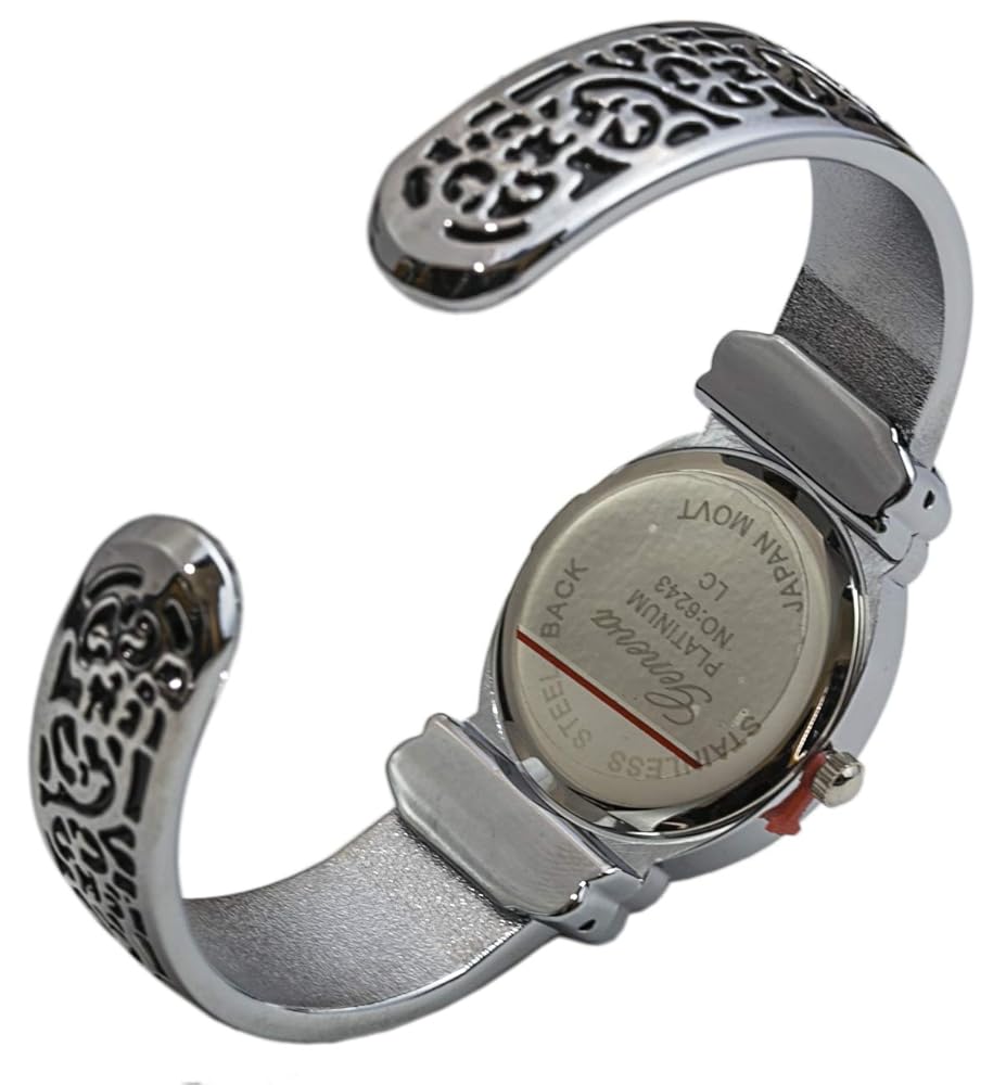 Amazon.com: Geneva Womens Oxidized Scroll Design Hinged